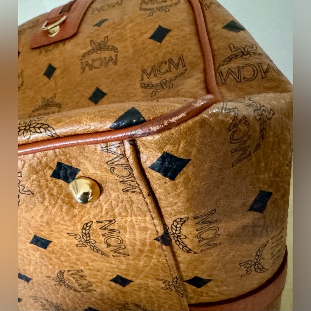 MCM VISETOS CONGNAC BOSTON BAG GOLF COLLECTON MADE IN GERMANY EUC COA INCLUDED - Picture 12 of 17
